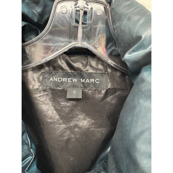 Andrew Marc Dark Green Puffer Jacket, Parka Length, Down Filled, Women's Size S - Picture 2 of 9